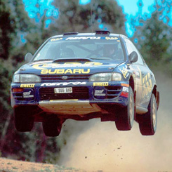 Colin Mc Rae champion du monde des rallyes en Subaru Impreza 555
