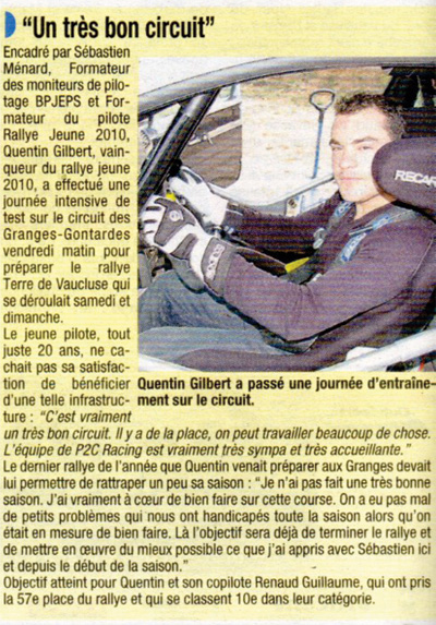 Shakedown Rallye Terre de Vaucluse 2010