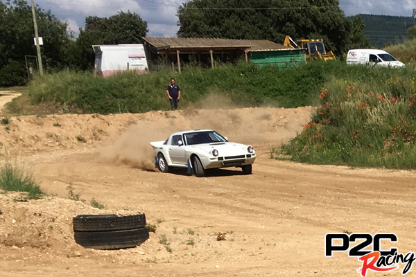 Mazda RX7 en essais pour le rallye historique du maroc