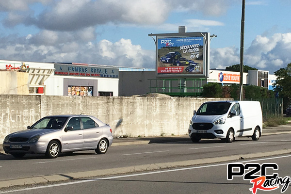 Panneau publicitaire Stage de pilotage Rallye Sud Est Rhone Alpes